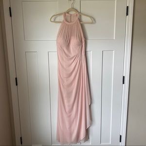 David’s Bridal Light Pink Halter Formal Dress 4